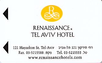 Hotel Keycard Renaissance Tel Aviv Israel Front