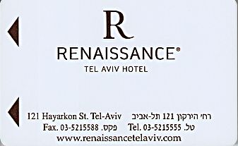 Hotel Keycard Renaissance Tel Aviv Israel Front