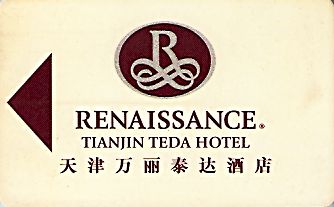 Hotel Keycard Renaissance Tianjin China Front