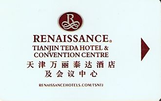 Hotel Keycard Renaissance Tianjin China Front