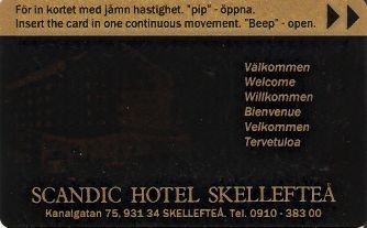 Hotel Keycard Scandic Skelleftea Sweden Front