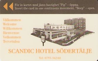 Hotel Keycard Scandic Sodertalje Sweden Front