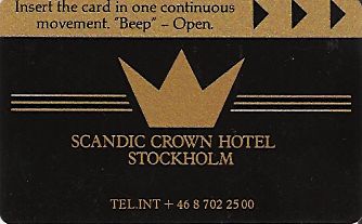 Hotel Keycard Scandic Stockholm Sweden Front