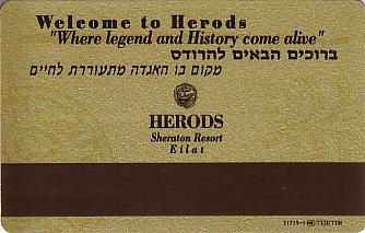Hotel Keycard Sheraton Eilat Israel Back