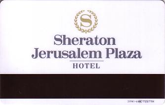 Hotel Keycard Sheraton Jerusalem Israel Back