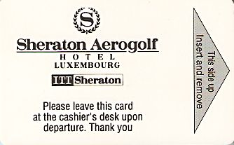 Hotel Keycard Sheraton  Luxembourg Front