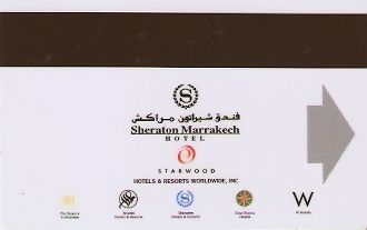 Hotel Keycard Sheraton Marrakech Morocco Back