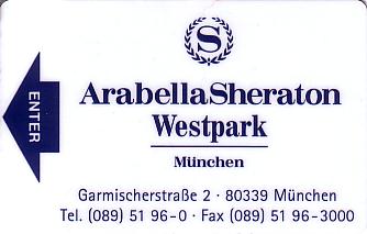 Hotel Keycard Sheraton Munich Germany Front