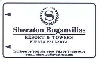Hotel Keycard Sheraton Puerto Vallarta Mexico Front