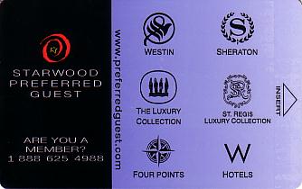 Hotel Keycard Starwood Hotels Cancun Mexico Front