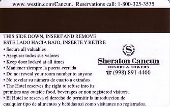 Hotel Keycard Starwood Hotels Cancun Mexico Back