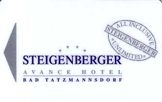Hotel Keycard Steigenberger Bad Tatzmannsdorf Austria Front