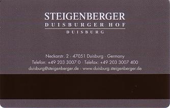 Hotel Keycard Steigenberger Duisburg Germany Back