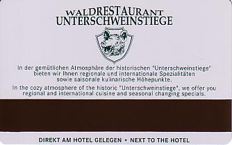 Hotel Keycard Steigenberger Frankfurt Germany Back