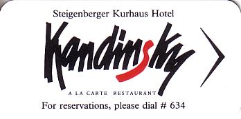 Hotel Keycard Steigenberger The Hague Netherlands Front