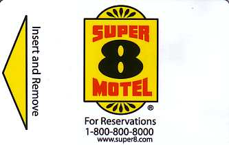 Hotel Keycard Super 8 Motel Generic Front