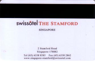 Hotel Keycard Swissotel  Singapore Back