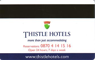 Hotel Keycard Thistle Hotels Generic Back