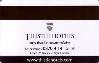 Hotel Keycard Thistle Hotels London United Kingdom Back