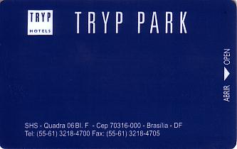Hotel Keycard Sol Melia - Tryp Brasilia Brazil Front