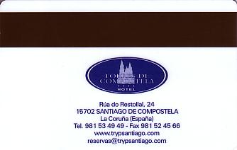Hotel Keycard Sol Melia - Tryp Pontevedra Spain Back