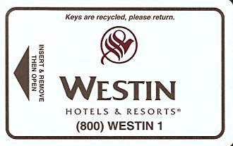 Hotel Keycard Westin Generic Front