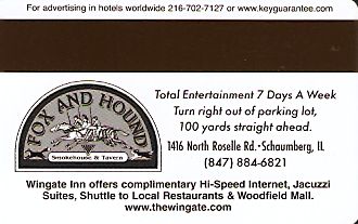Hotel Keycard Wyndham Illinois (State) U.S.A. (State) Back